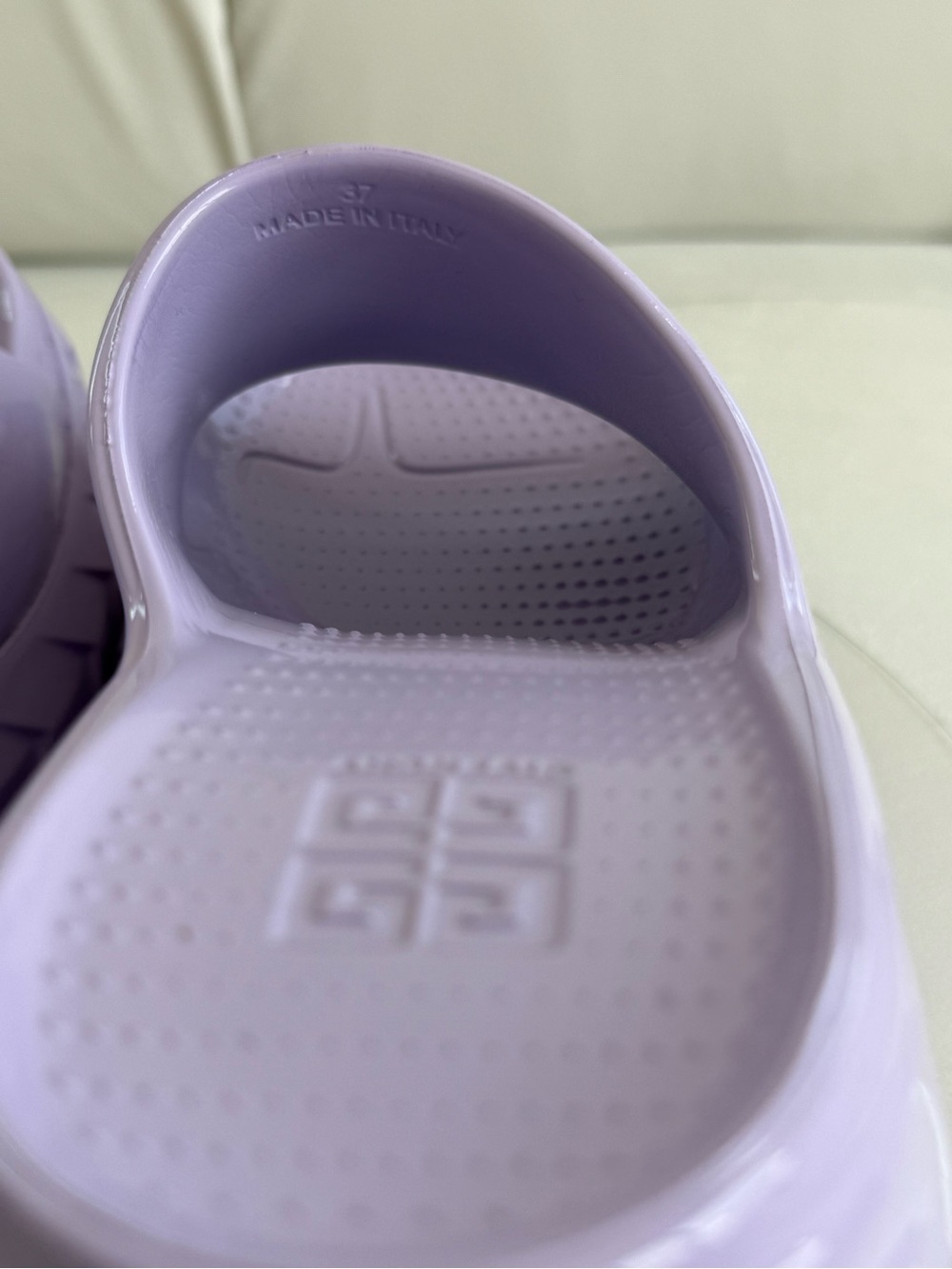 SOLD Givenchy Marshmallow Slider Wedges in Lilac - Picture 9 of 13